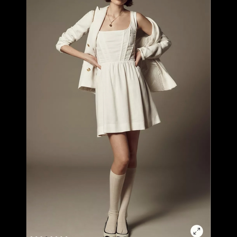 Aureta Studio Anthropologie Corset Mini Dress NWT